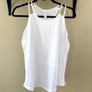 Under Armour white mesh tank top